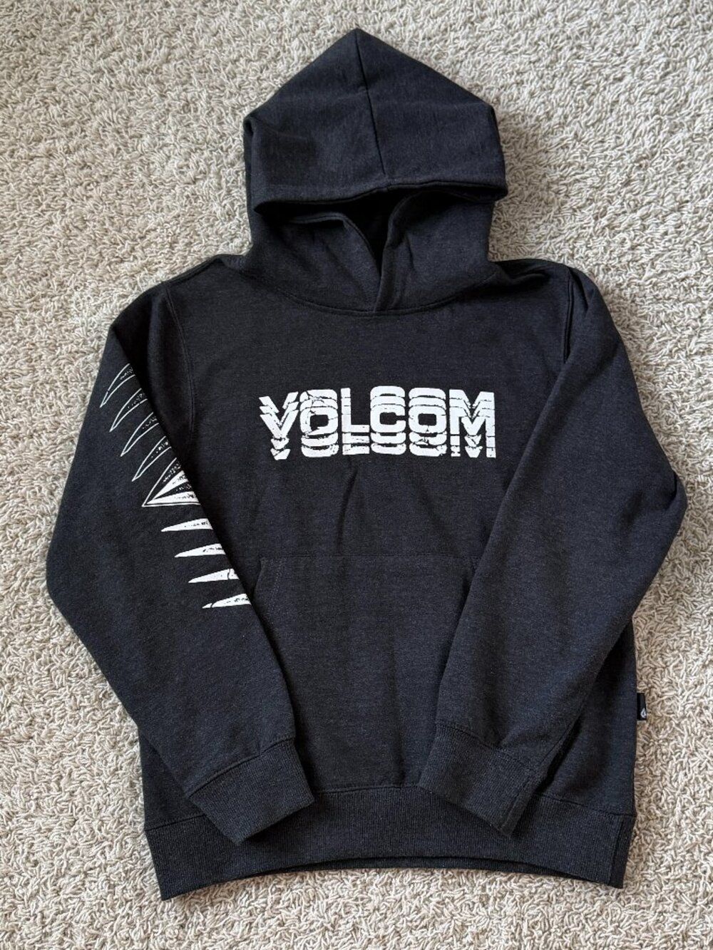 Volcom Boys Hoodie Charcoal Gray Size M 10/12